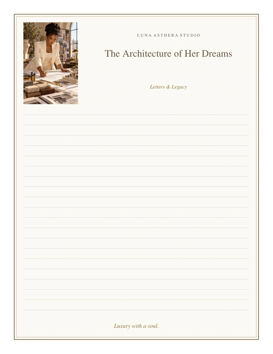 Approved artwork for The Architecture of Her Dreams writing set